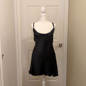 Open Back Satin Mini Dress